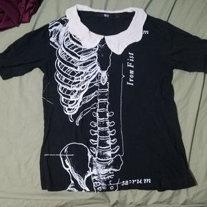 Iron Fist skeleton collar top